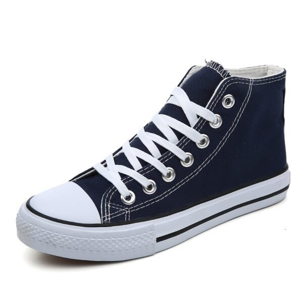 Canvas Sneakers High Lace Up Casual Walking Shoes-6637